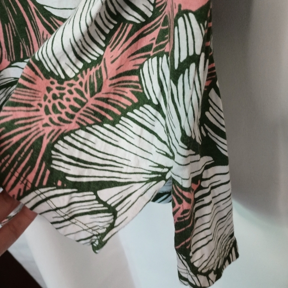 Talbots 2X Tunic Top Tropical Floral Embroidered Pima Cotton Modal Resortwear - Picture 8 of 12